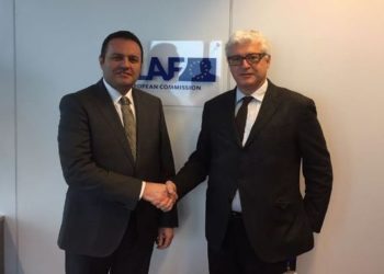 Albanian General Prosecutor Adriatik Llalla and Giovanni Kessler Director-General of the European Anti-Fraud Office (OLAF)