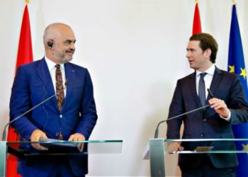 Albanian Premier Rama and Austrian Chancellor Kurz in Vienna